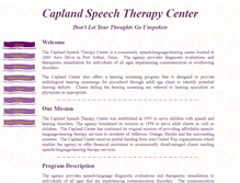 Tablet Screenshot of caplandcenter.com
